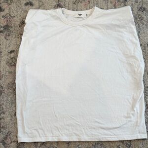 Frankie Shop Classic White Tee with Shoulder Pads